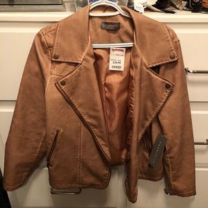 Brown leather jacket